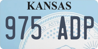 KS license plate 975ADP