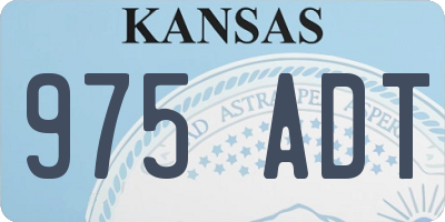 KS license plate 975ADT