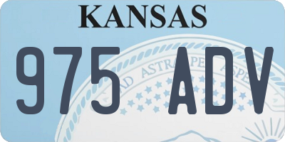 KS license plate 975ADV