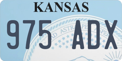 KS license plate 975ADX