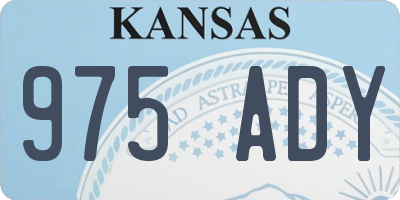 KS license plate 975ADY