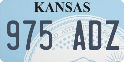 KS license plate 975ADZ