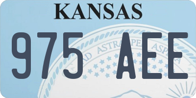 KS license plate 975AEE