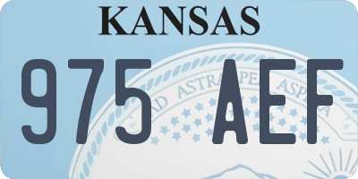 KS license plate 975AEF