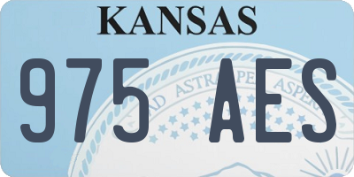KS license plate 975AES