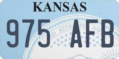 KS license plate 975AFB