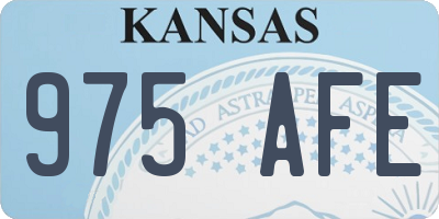 KS license plate 975AFE