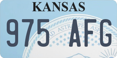 KS license plate 975AFG