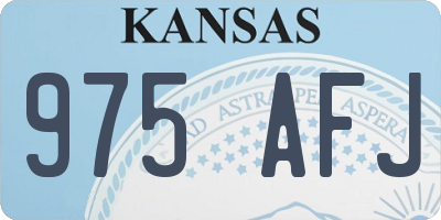 KS license plate 975AFJ