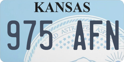 KS license plate 975AFN