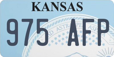 KS license plate 975AFP
