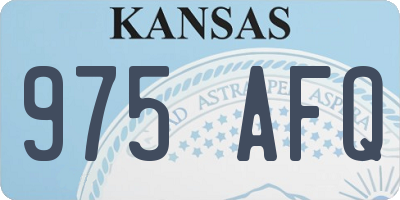 KS license plate 975AFQ