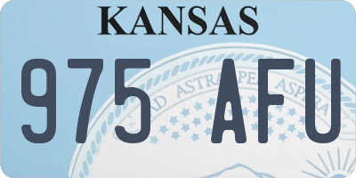 KS license plate 975AFU