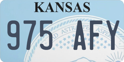 KS license plate 975AFY