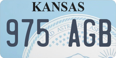KS license plate 975AGB