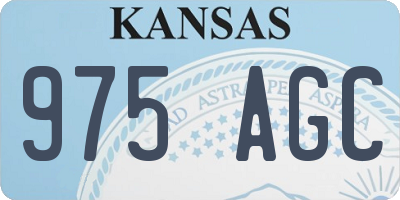 KS license plate 975AGC