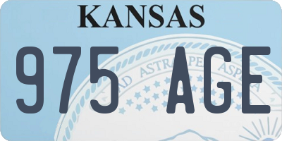 KS license plate 975AGE