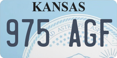 KS license plate 975AGF
