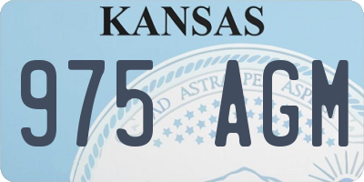 KS license plate 975AGM