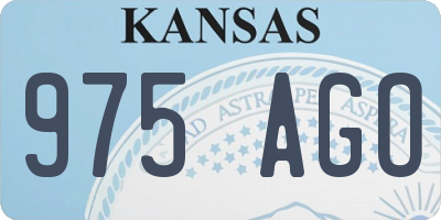 KS license plate 975AGO