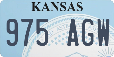 KS license plate 975AGW