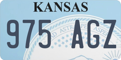 KS license plate 975AGZ