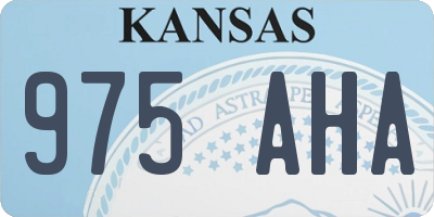 KS license plate 975AHA