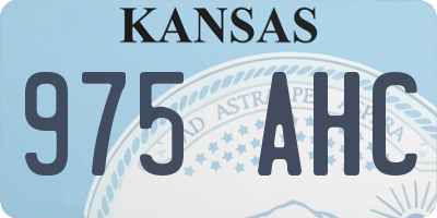 KS license plate 975AHC