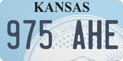 KS license plate 975AHE