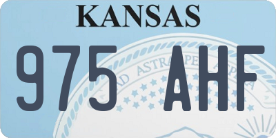 KS license plate 975AHF