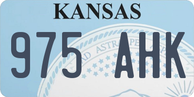 KS license plate 975AHK