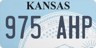 KS license plate 975AHP