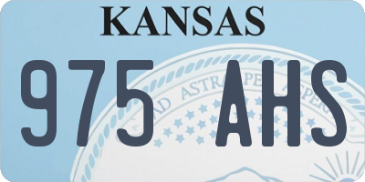 KS license plate 975AHS
