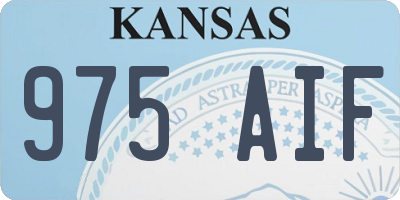 KS license plate 975AIF