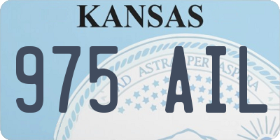 KS license plate 975AIL