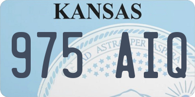 KS license plate 975AIQ