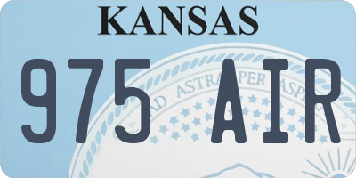 KS license plate 975AIR