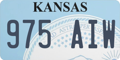 KS license plate 975AIW