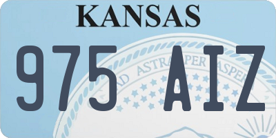 KS license plate 975AIZ