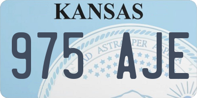 KS license plate 975AJE