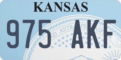 KS license plate 975AKF