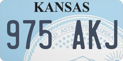 KS license plate 975AKJ