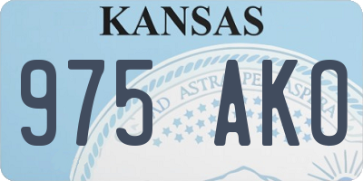 KS license plate 975AKO