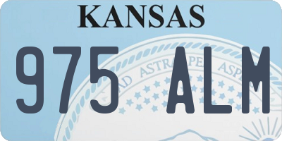 KS license plate 975ALM
