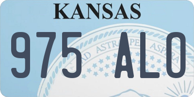 KS license plate 975ALO