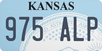 KS license plate 975ALP