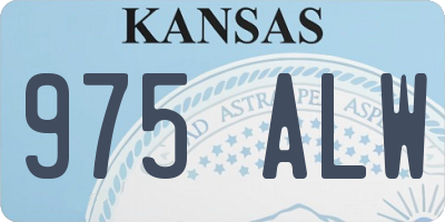 KS license plate 975ALW