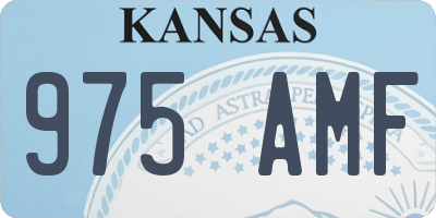 KS license plate 975AMF