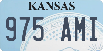 KS license plate 975AMI