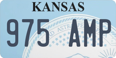 KS license plate 975AMP